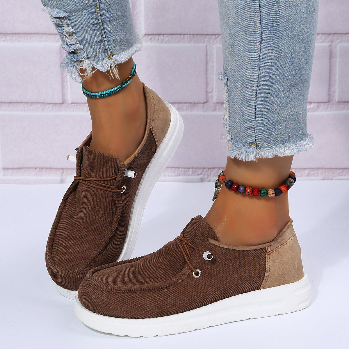 Women's Canvas Loafers Lightweight Casual Walking Shoes