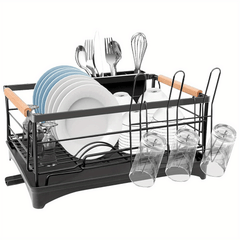 Dish Drying Rack Kitchen Counter Rust Proof Drainer Holder Accessories