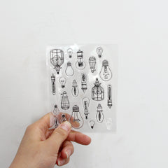 Light Bulb Cartoon Stamp for Kids