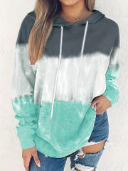 Tie Dye Kangaroo Pocket Hoodie Casual Long Sleeve Hoodie Sweatshirt