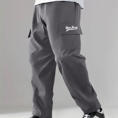 Pattern Print Cargo Pants Men s Flap Pocket Trousers