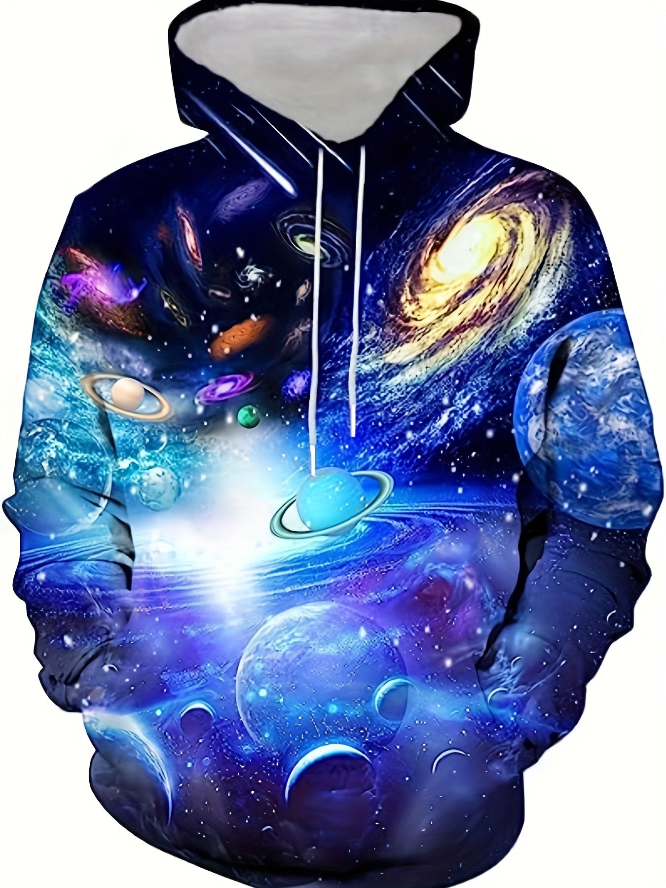 Universe Planet 3D Print Hoodie Men Autumn Winter