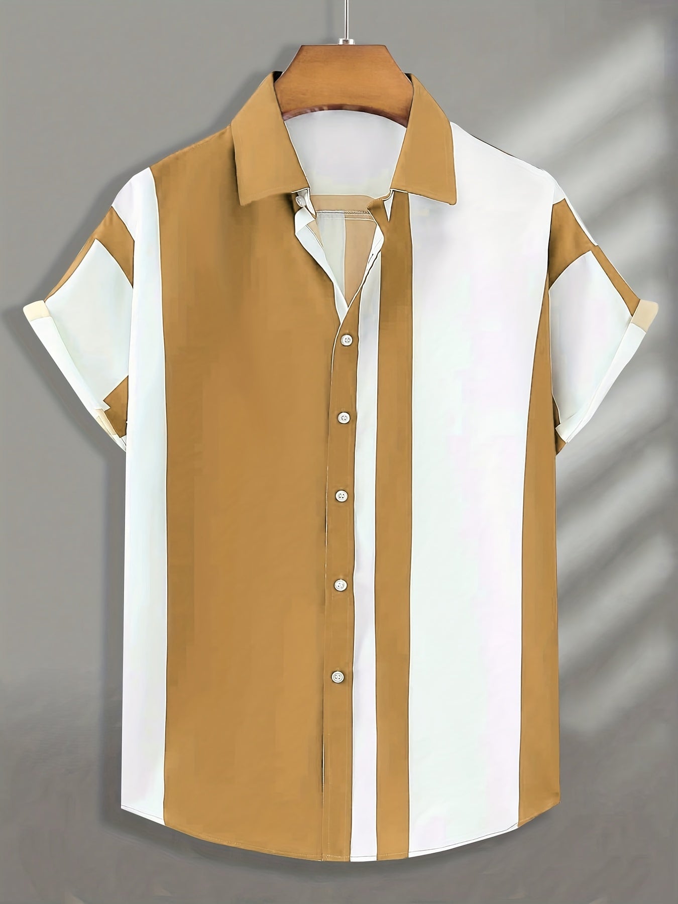 Men's Casual Short Sleeve Shirt for Summer Vacation Tops