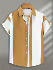 Men's Casual Short Sleeve Shirt for Summer Vacation Tops
