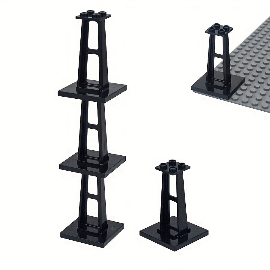10pcs 4X4X5 Pillars Building Blocks Support Column Building Block Bracket