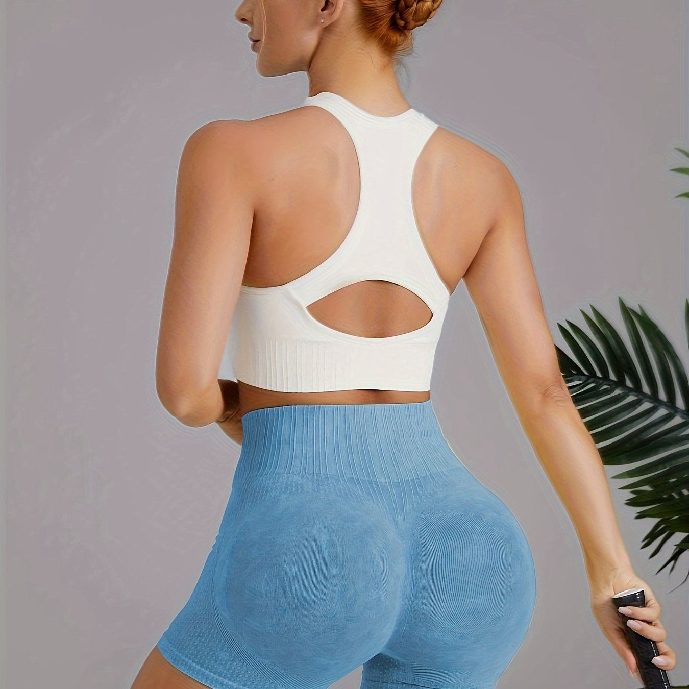 High Stretch Yoga Shorts Solid Running Workout Sports Shorts