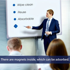 30pcs Magnetic Whiteboard Dry Erase Blackboard Home Office Felt Eraser 5.5x5.5