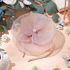 Pearl Elastic Mesh Hairband for Bridal Hairstyles