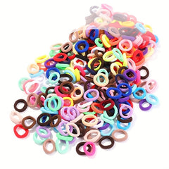 50 Piece Colorful Hair Ties Set - Cute Gift for Baby Girls