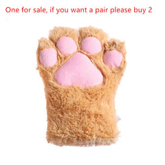 Girls Warm Cat Paw Gloves Mittens for Cosplay Performance Prop