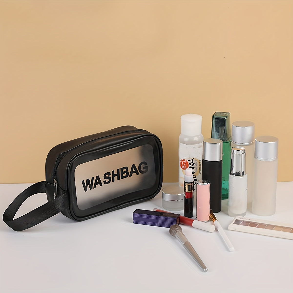 Translucent Waterproof Cosmetic Bag Travel Makeup Pouch