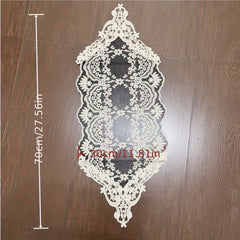 Lace Table Runner Embroidered Macrame Dresser Scarf for Weddings