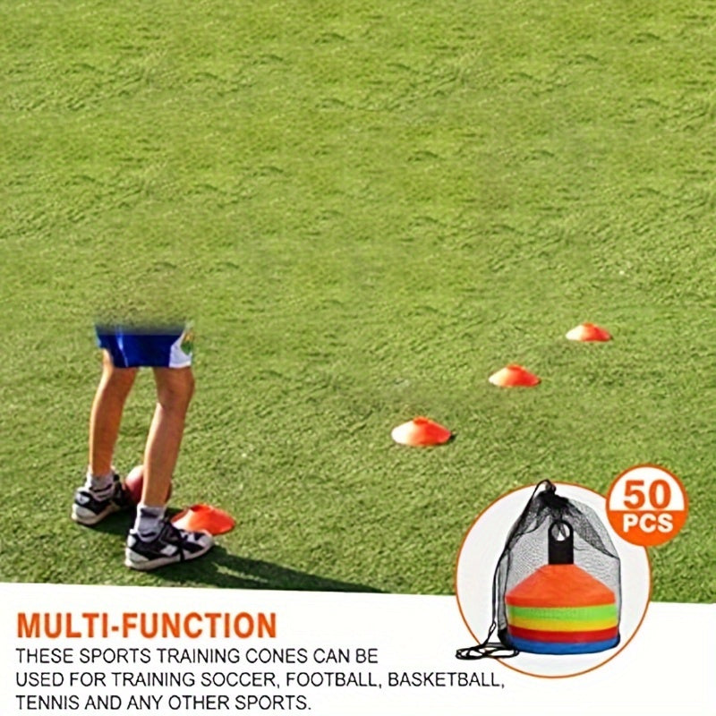 Soccer Disc Cones Training Sports Cone with Carry Bag and Holder