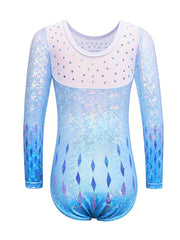 Kids Slim Long Sleeve Dance Suit for Gymnastics Practice