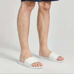 Men's Solid Slides Casual Non Slip Slippers Open Toe Shoes
