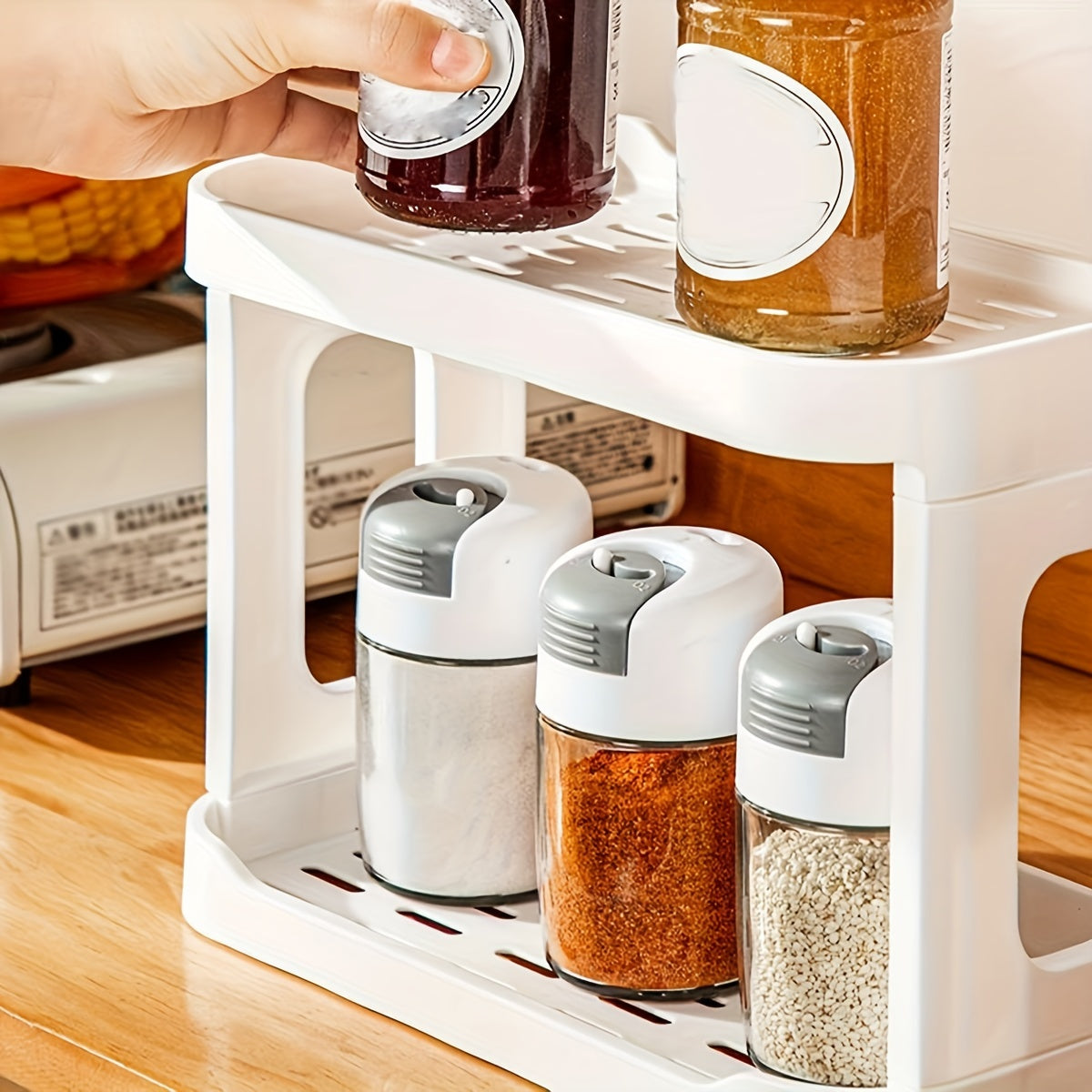 2-Tier Desktop Shelf Organizer for Office Supplies & Cosmetics