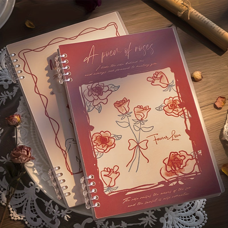 B5 Flower Rose Series Notebook Vintage Rose 1 Book 120 Pages