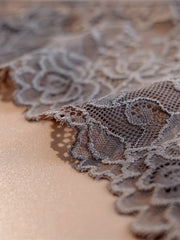 Contrast Lace Solid Panties Sexy High Stretch Plus Size