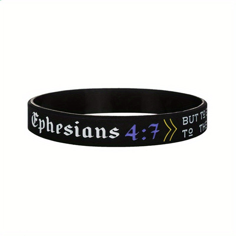 Bible Silicone Bracelet for Women's Faith Pray for Auspiciousness