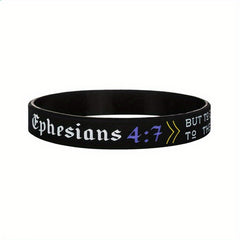 Bible Silicone Bracelet for Women's Faith Pray for Auspiciousness
