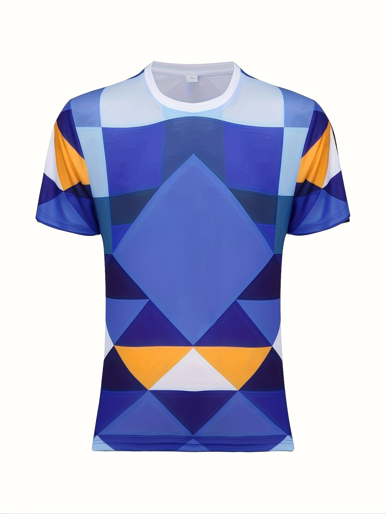 Men's Geometry Pattern Breathable Soccer Club Uniform Shirt