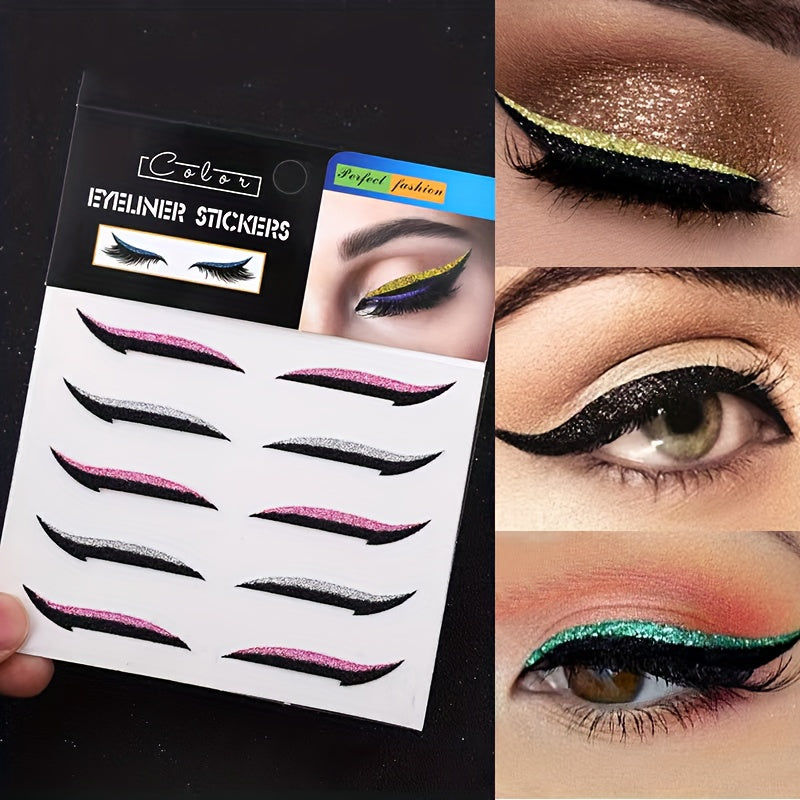 Eyeliner Stickers Eye Shadow Self-adhesive Cat Eye Makeup Double Eyelid Stickers