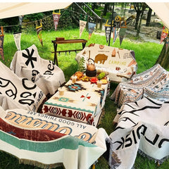 Creative Retro Picnic Mat Tear Resistant Camping Blanket