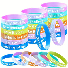 6pcs Inspirational Religious Silicone Bracelets - Perfect for Christ