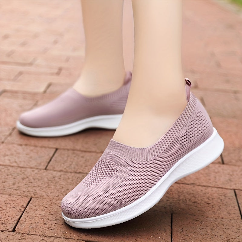 Knit Weaving Slip-on Walking Shoes for Women