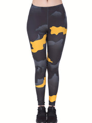 Camouflage Print Leggings High Waist Skinny Leggings