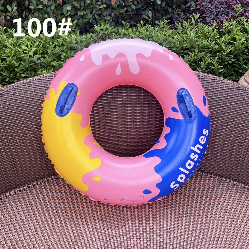Adult Swimming Ring with Safety Handle for Water Fun