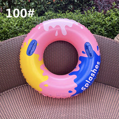 Adult Swimming Ring with Safety Handle for Water Fun