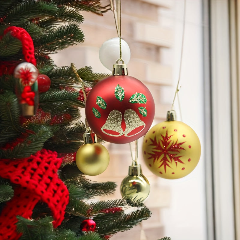 20pcs Christmas Decorative Ball Tree Hanging Decorations Supplies