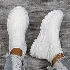 Women's Solid Top Running Shoes Lightweight Sneakers