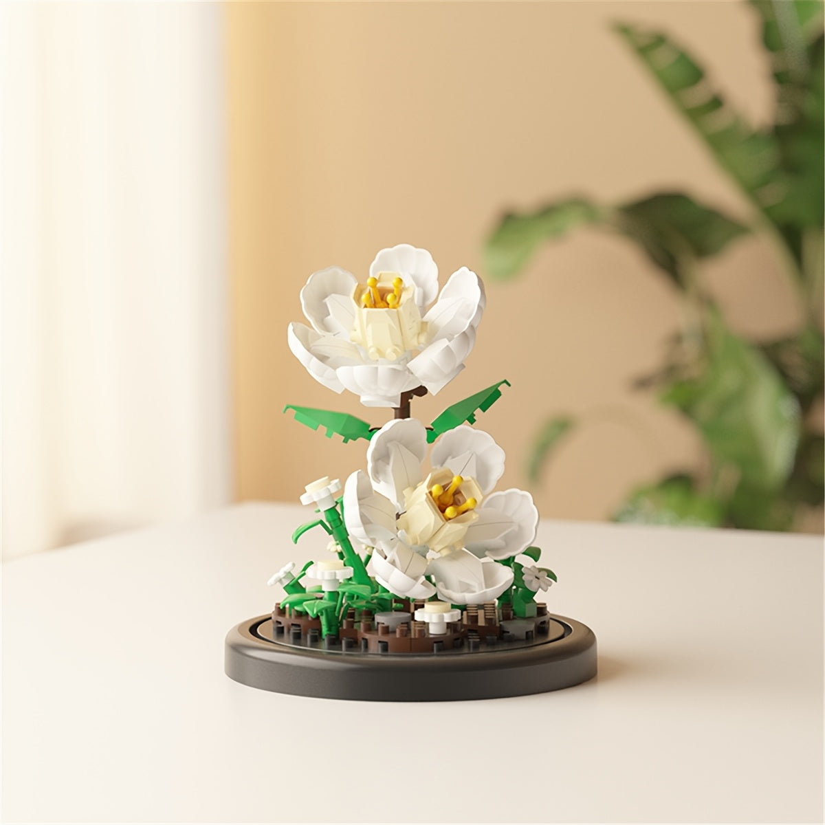 DIY Building Block Flower Bouquet Eternal Rose Peony Sunflower Gardenia Lily Tul