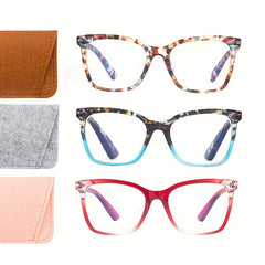 3 Pairs Men's Anti Light Glasses with Bag and Cloth