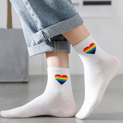 10 Pairs Women's Academic Style Crew Socks & Hosiery