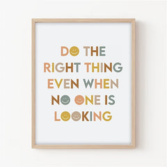 Be Kind & Do Right Thing 8x10 Boho Classroom Print