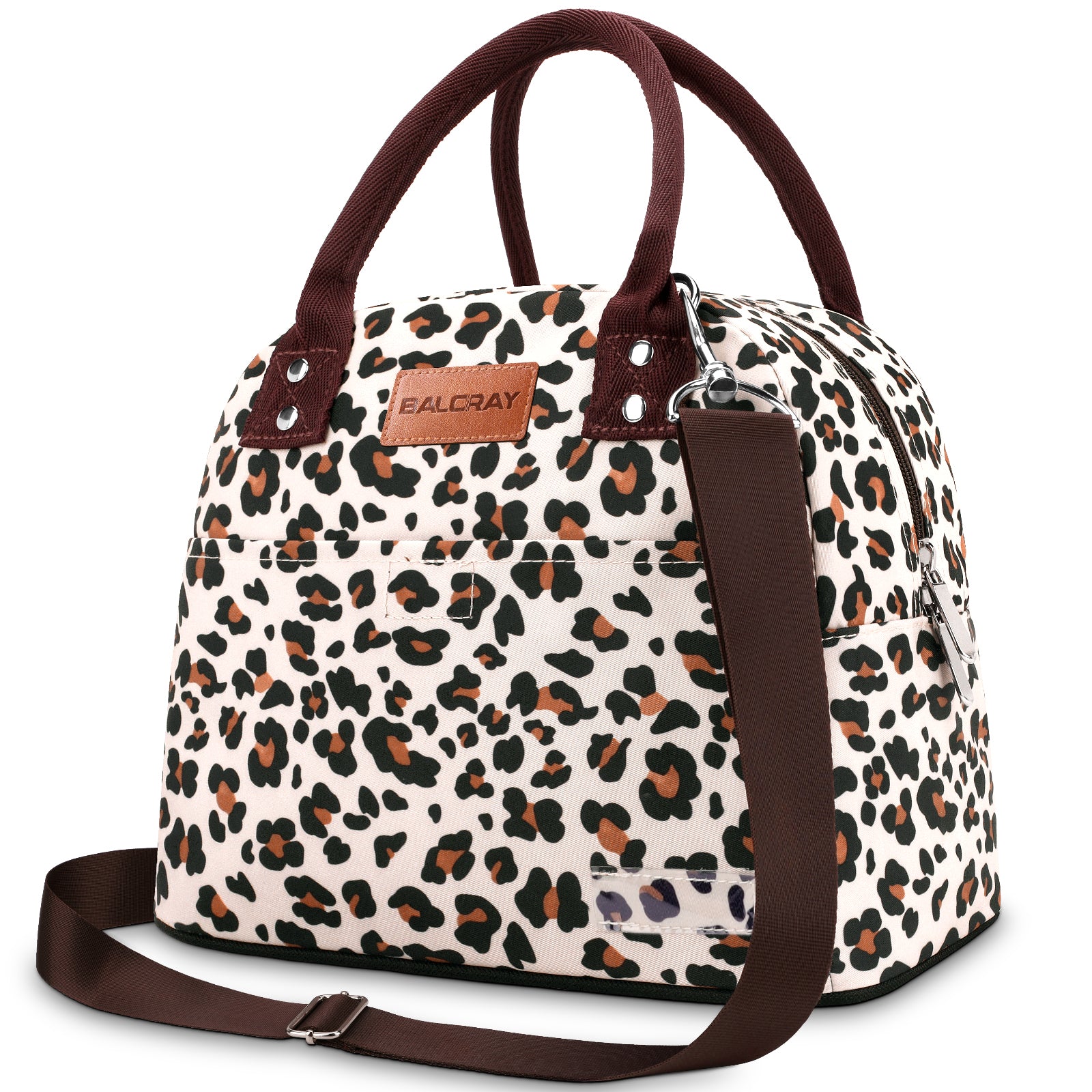 Leopard Lunch Bag Insulated & Reusable with Adjustable Strap