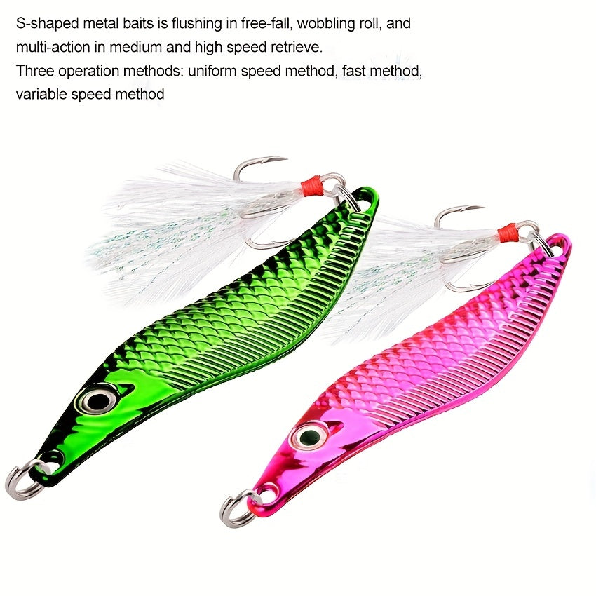 Metal VIB Leech Spinners Spoon Lures for Big Fish