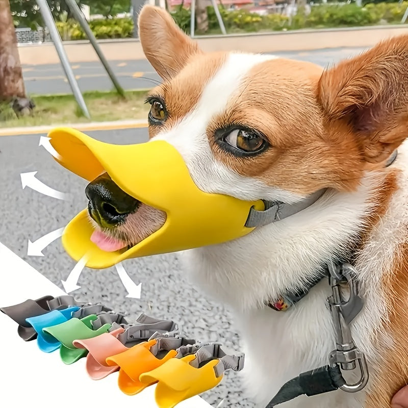 Duck Dog Muzzle - Silicone, Cute Design