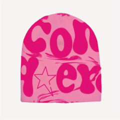 Double Y2K Beanie Unisex Hip Hop Knit Hat Letter Jacquard Warm Skull Cap