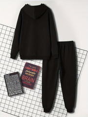 Toddler Girl's 2pcs Hoodie & Sweatpants Set Letter Print Kid's Outfit