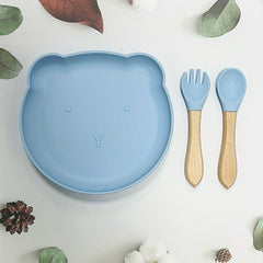 Bear Silicone Baby Feeding Set for Kids Lunch Boxes
