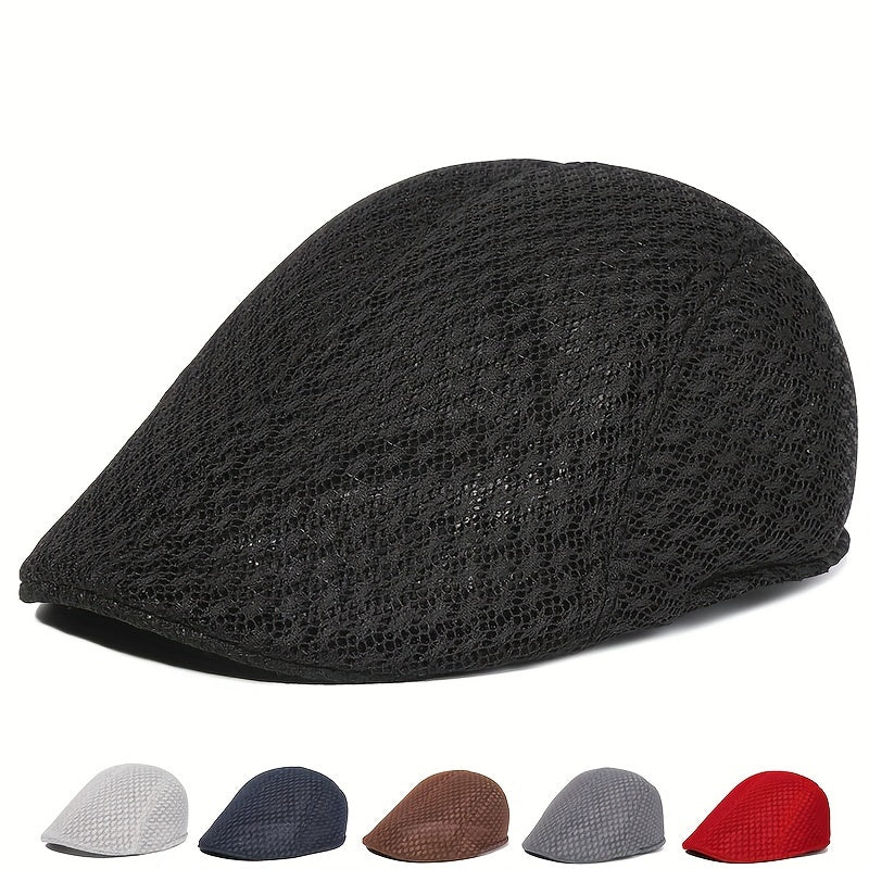 Mesh Beret Outdoor Breathable Newsboy Cabbie Hat