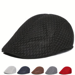 Mesh Beret Outdoor Breathable Newsboy Cabbie Hat