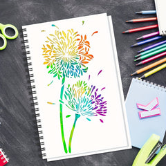 Dandelion DIY Layering Stencils Wall Painting Scrapbook Coloring Template