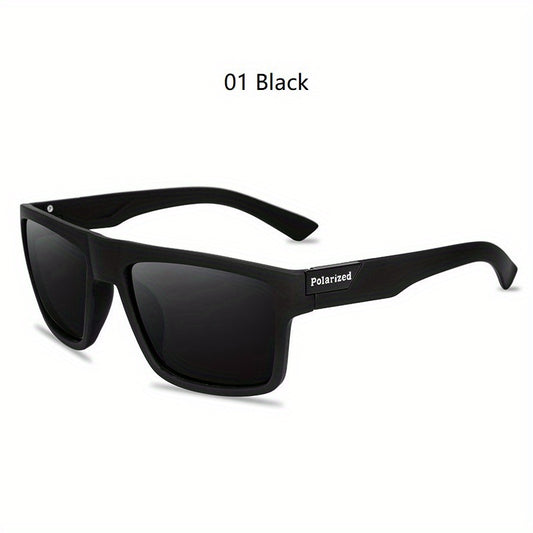 Men's Vintage Square Frame Polarized Sunglasses for Sports Fishing Driving