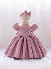 Gorgeous Birthday Wedding Baptism Gown Dress Fairy Girls V Neck Tutu Dress
