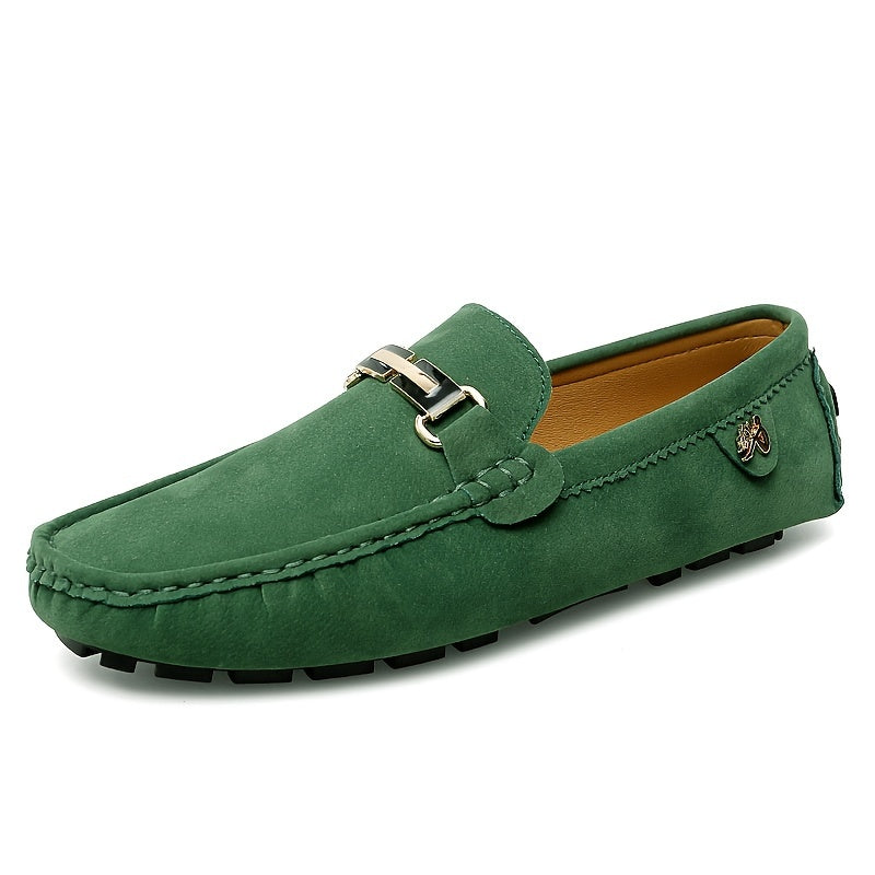 Men's Comfy Moc Toe Loafer Shoes Non-slip Slip On Driving Shoes